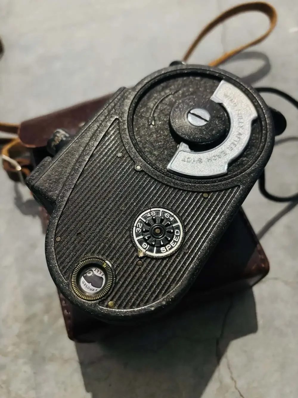 Vintage Bell & Howell Filmo Sportster 8mm Movie Camera with Leather Case